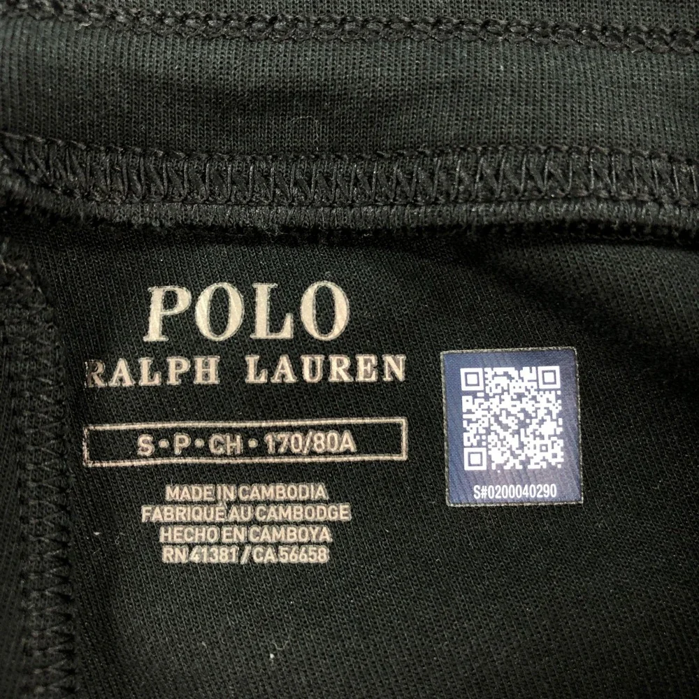 Polo Ralph Lauren Mens Jogger Sweatpants Small Black Drawstring Gym Classic